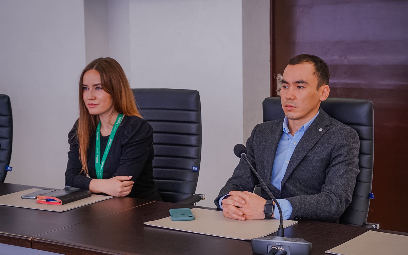 The meeting with representatives of the company 